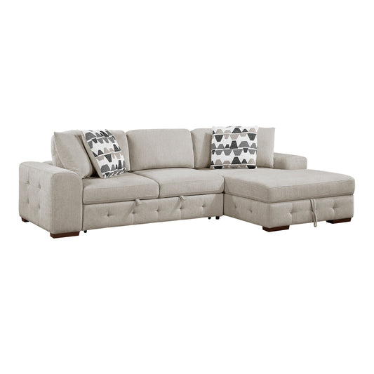 9624TP*32LRC - (3)3-Piece Sectional with Right Chaise and Ottoman