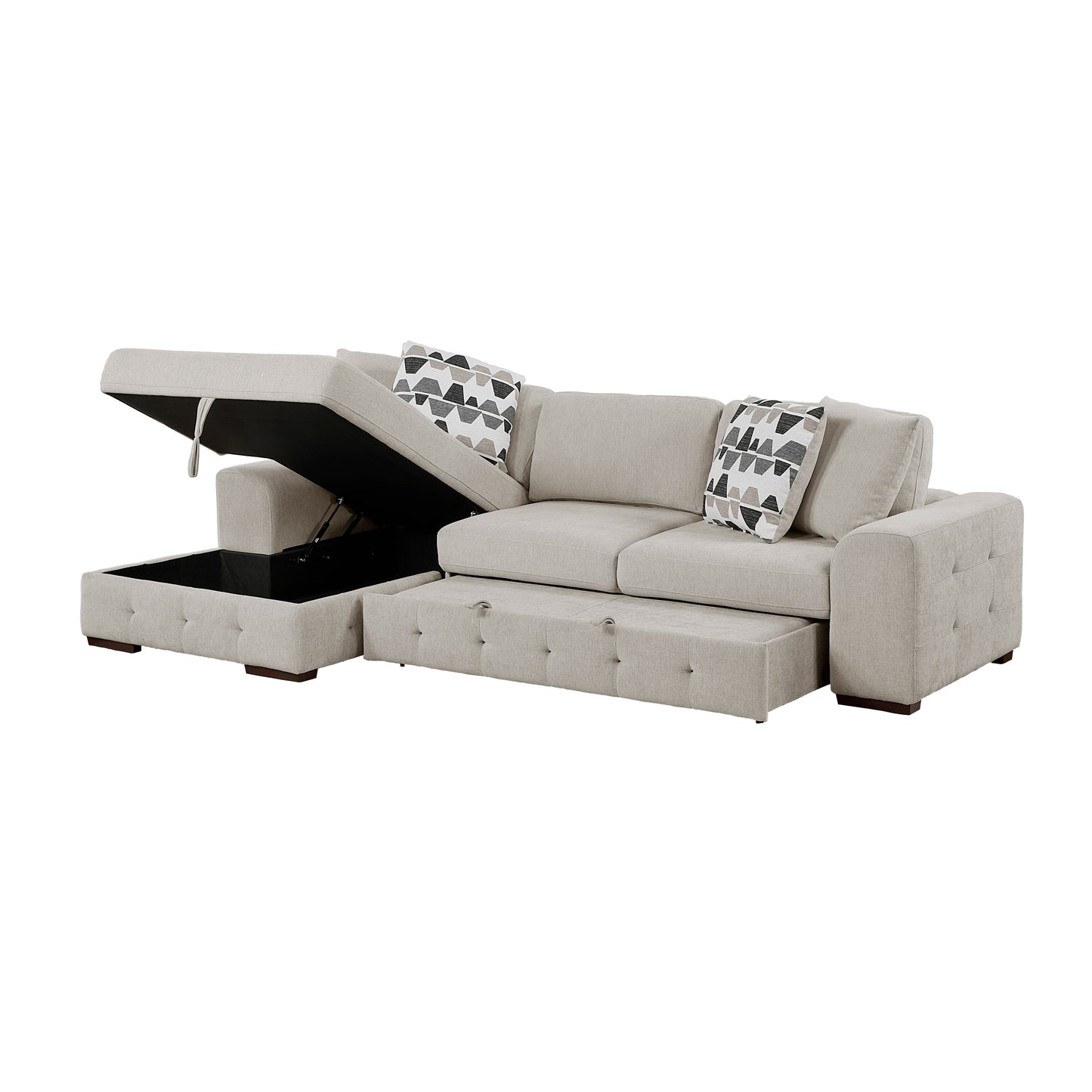 9624TP*3LC2R - (3)3-Piece Sectional with Left Chaise and Ottoman