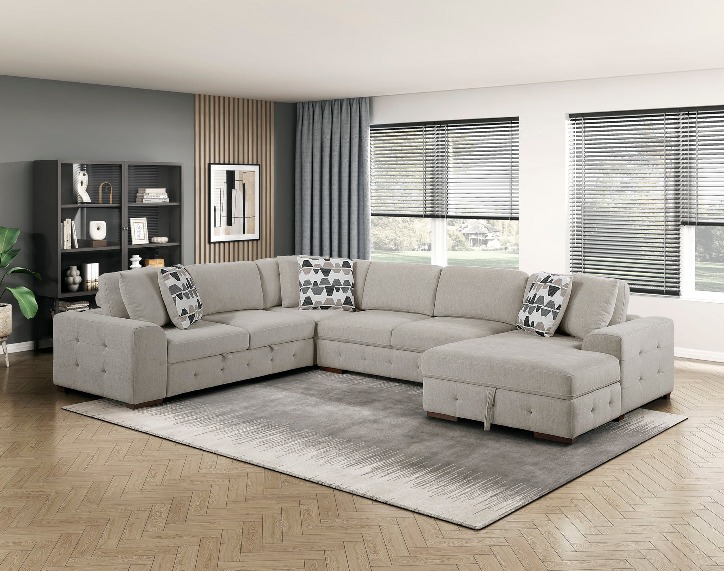 9624TP*42LRC - (4)4-Piece Sectional with Right Chaise