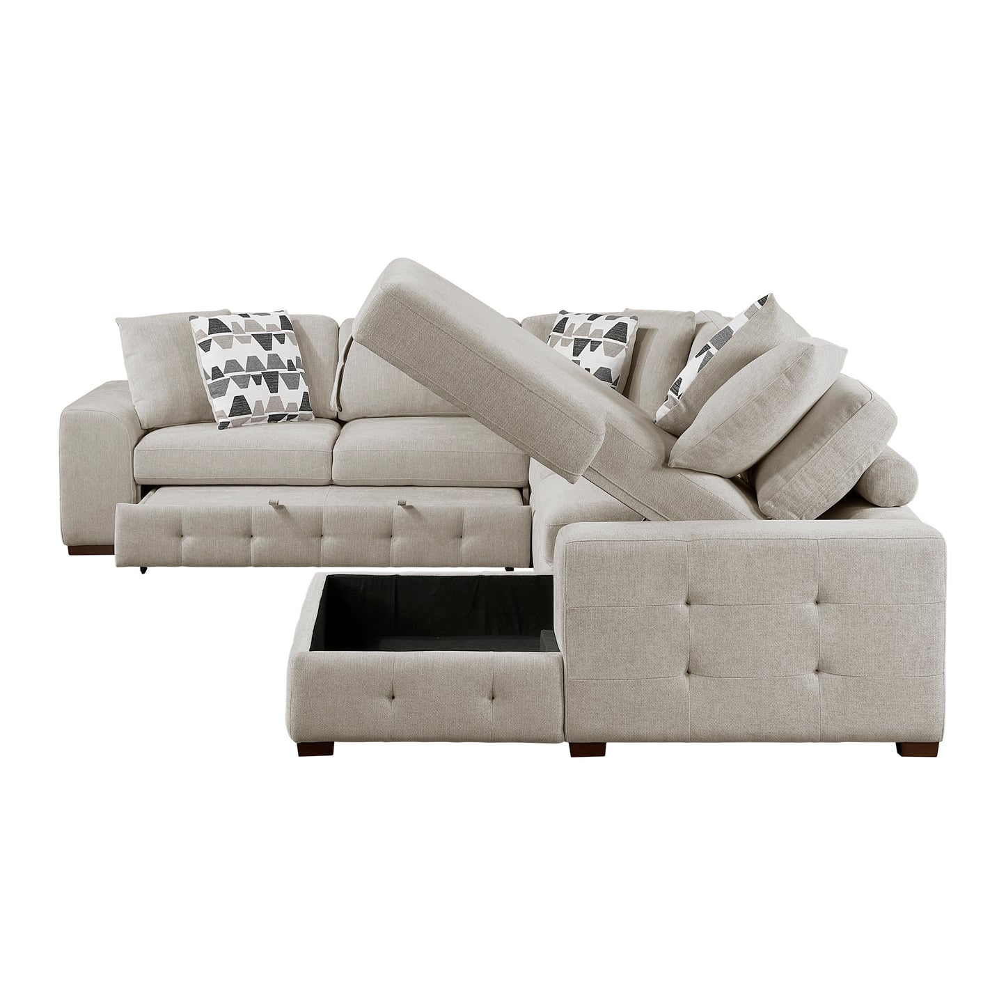 9624TP*42LRC - (4)4-Piece Sectional with Right Chaise