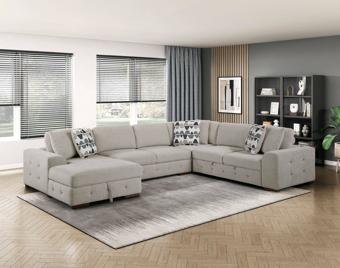 9624TP*42RLC - (4)4-Piece Sectional with Left Chaise
