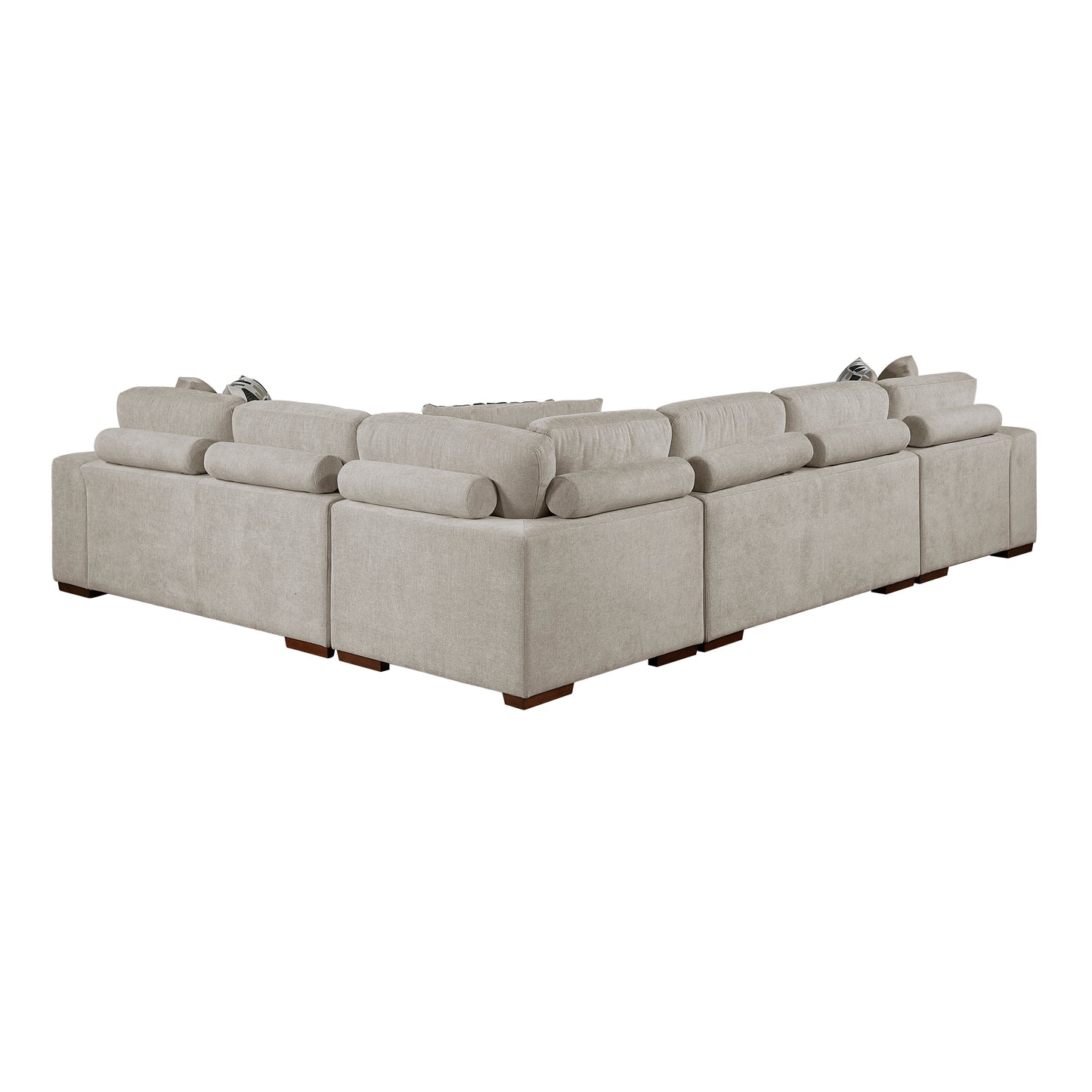 9624TP*5LC2R - (5)5-Piece Sectional with Left Chaise and Storage Ottoman