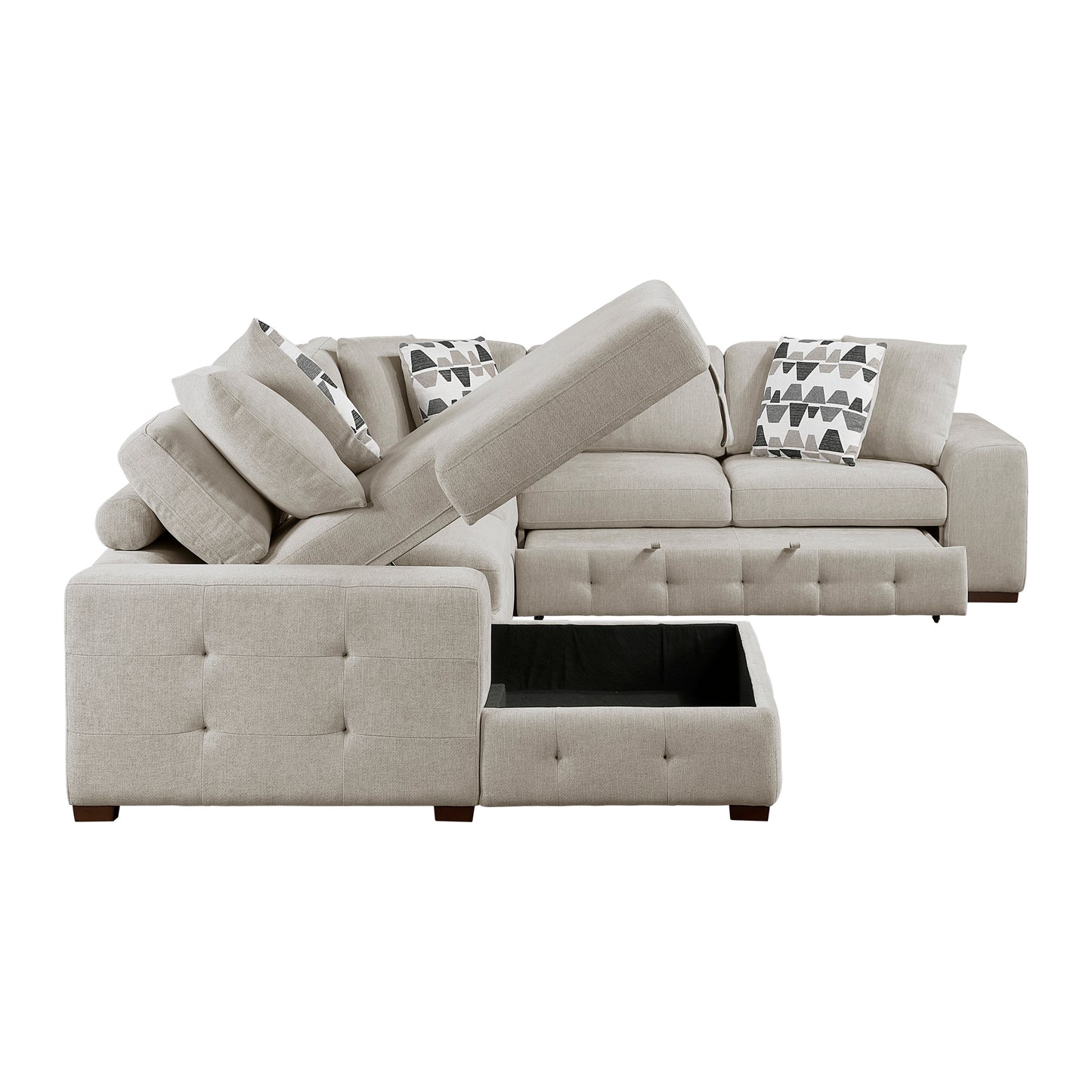 9624TP*42RLC - (4)4-Piece Sectional with Left Chaise