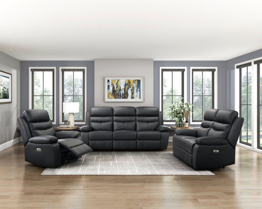 9628BLK-3PW - Power Double Reclining Sofa