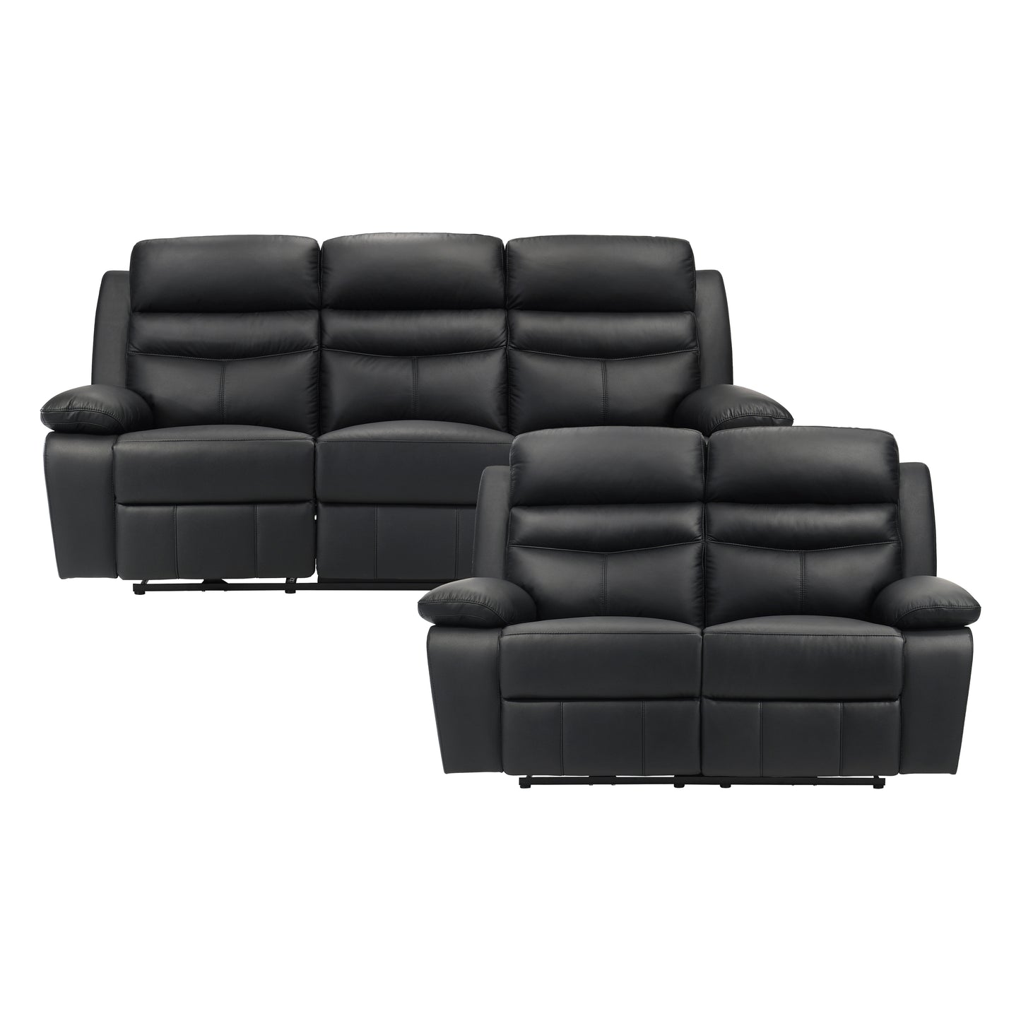 9628BLK*2PW - 2pc Set: Sofa, Love (Power)