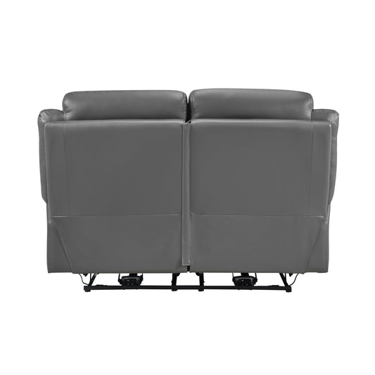 9629DGY-2PW - Power Double Reclining Love Seat