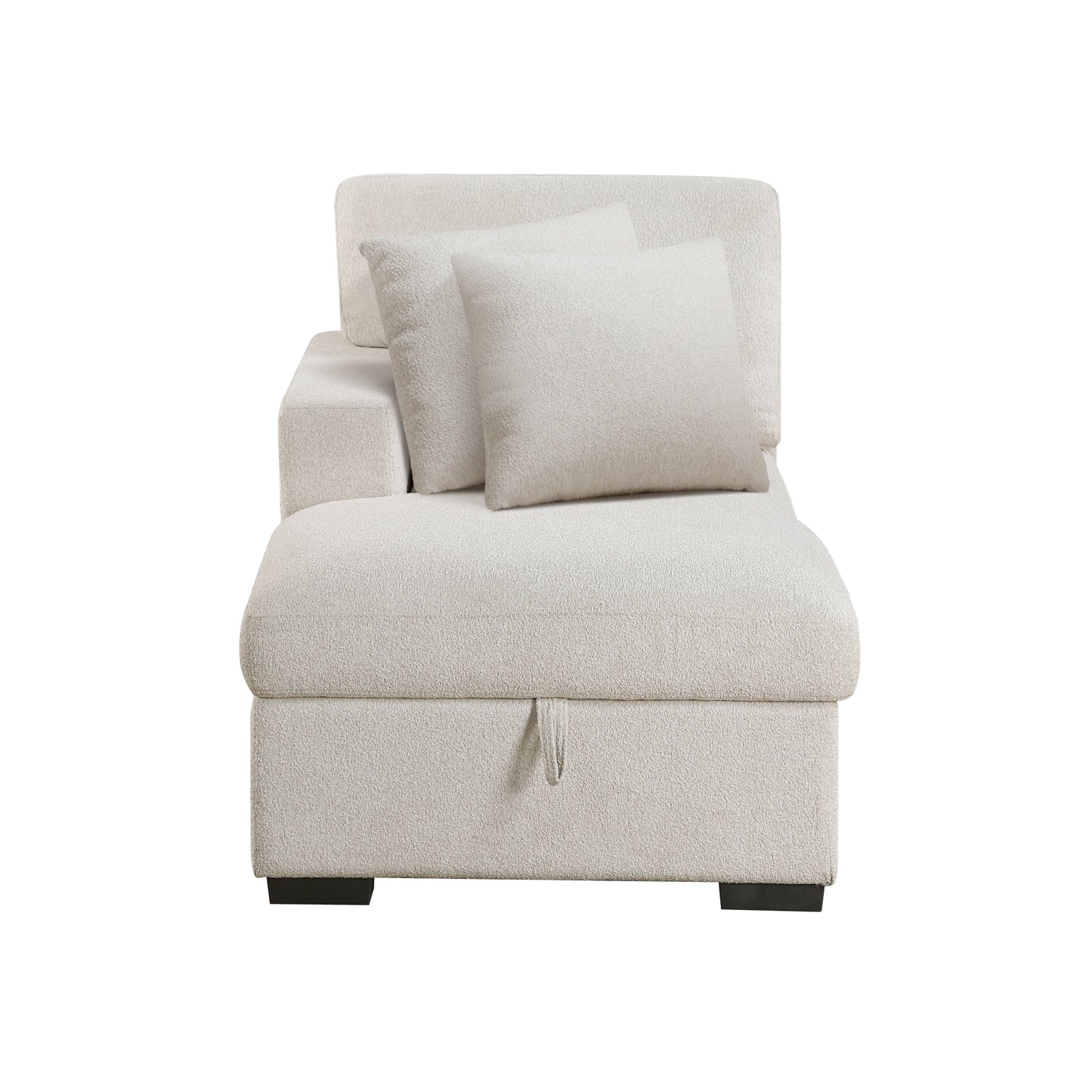 9630BE*4LC2R - (4)Sectional with Left Chaise, Pull-out Bed, Hidden Storages and Shelves, Charging Ports
