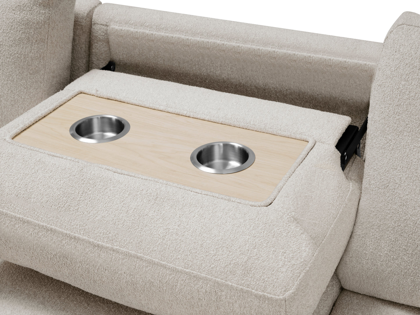 9630BE*4LC2R - (4)Sectional with Left Chaise, Pull-out Bed, Hidden Storages and Shelves, Charging Ports