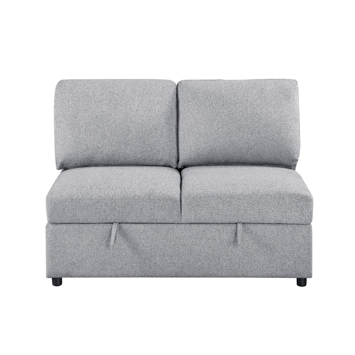 9630GY*3LC2R - (3)Sectional with Left Chaise, Pull-out Bed Hidden Storages and Shelves, Charging Ports