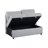 9630GY*4LC2R - (4)Sectional with Left Chaise, Pull-out Bed, Hidden Storages  and Shelves, Charging Ports