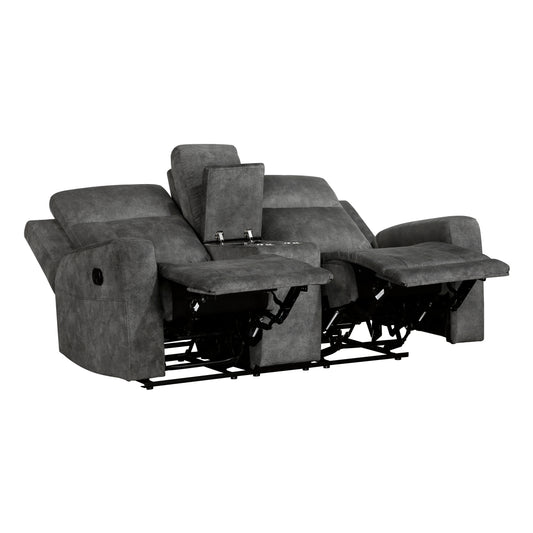 9635DG-2 - Double Reclining Love Seat with Center Console