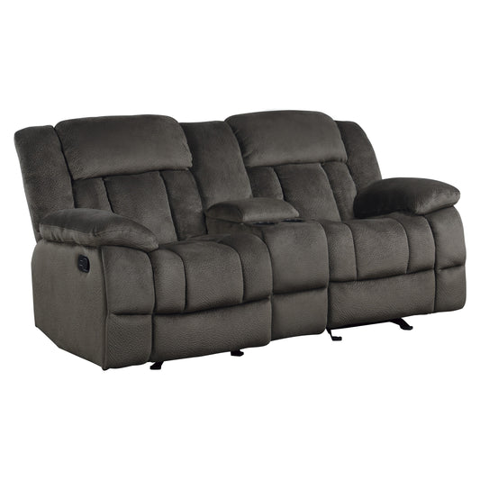 9636-2 - Double Glider Reclining Love Seat with Center Console