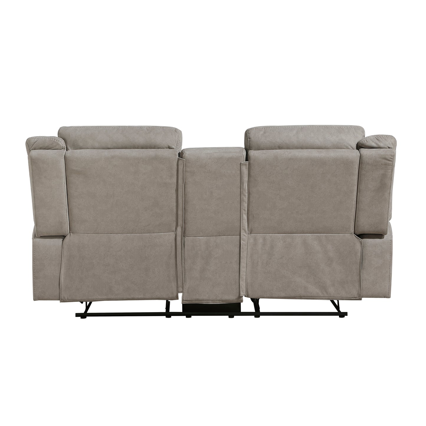 9646DV-2 - Double Reclining Love Seat with Center Console, Dove