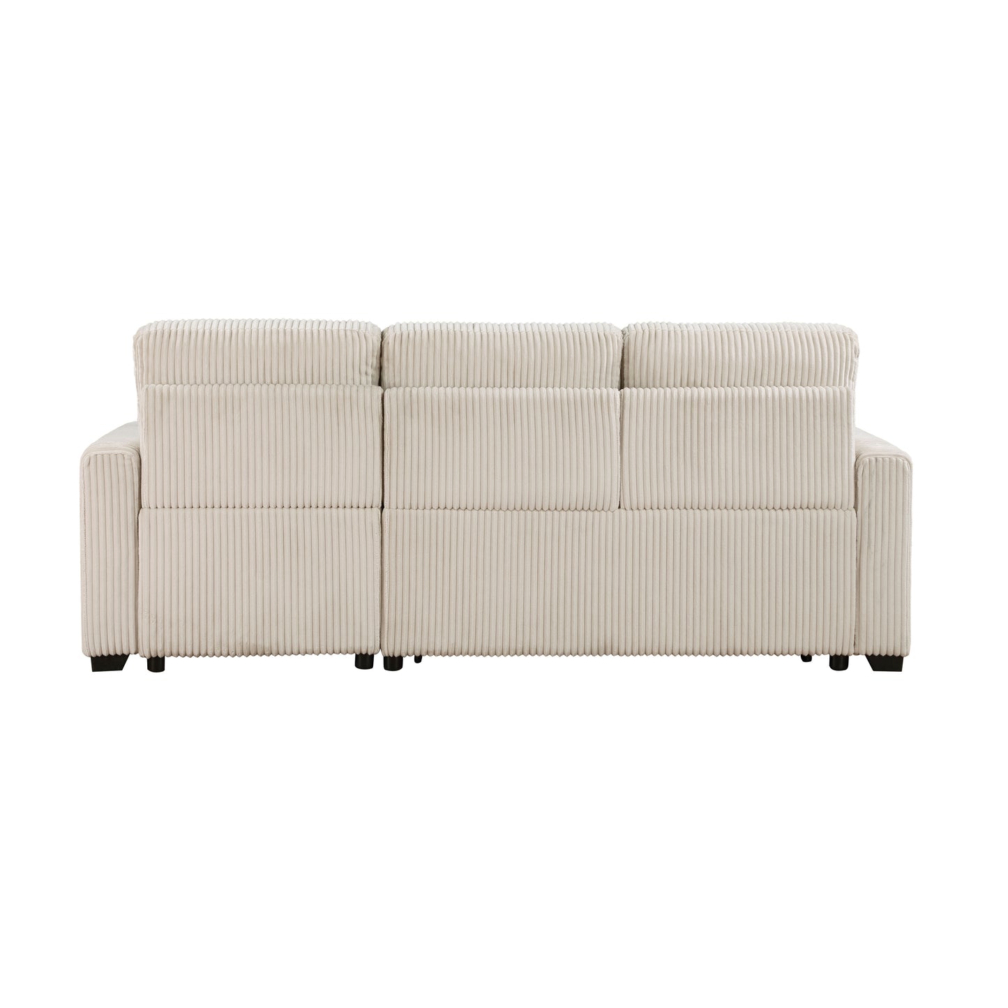 9649BE*SC - (3)3-Piece Reversible Sectional with Pull-out Bed and Hidden Storage