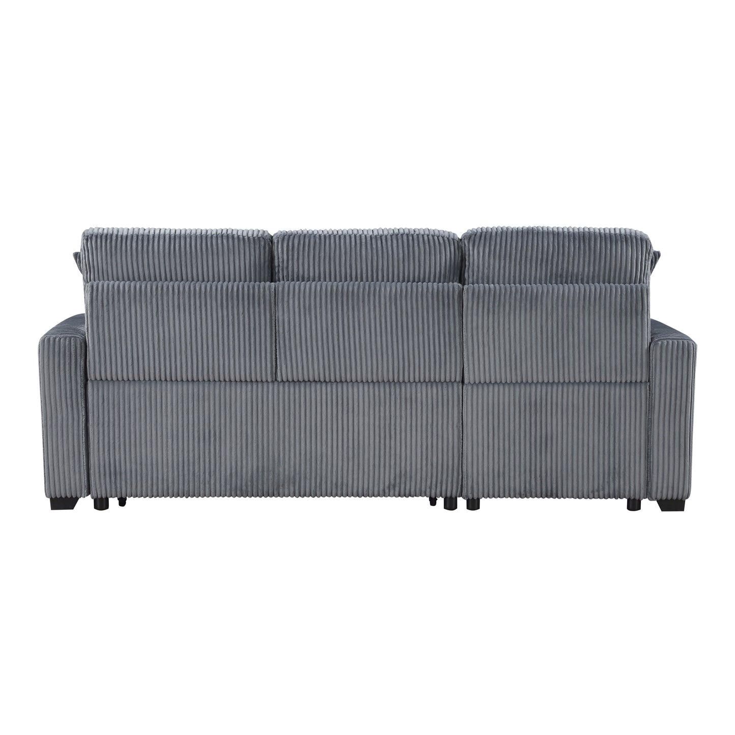 9649DG*SC - (3)3-Piece Reversible Sectional with Pull-out Bed and Hidden Storage