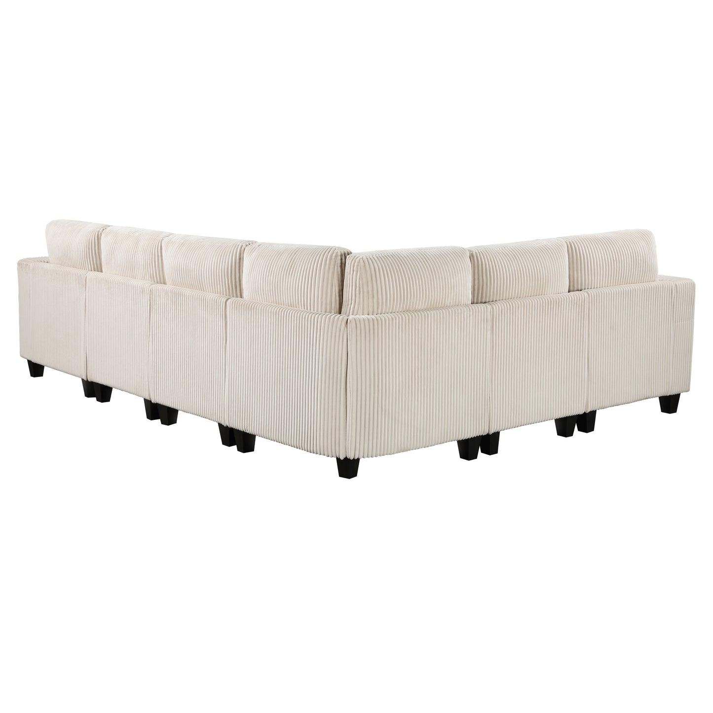 9650BE*6SC - (6)6-Piece Sectional with Storage, Storage Pouches and Charging Ports