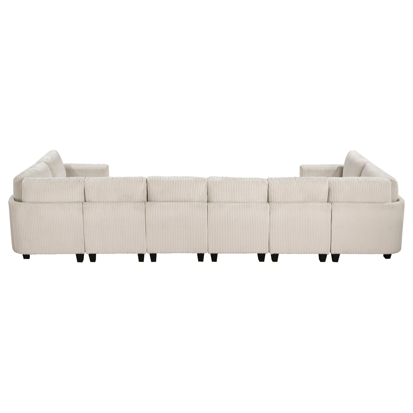 9650BE*8SC - (8)8-Piece Sectional with Storage, Storage Pouches and Charging Ports