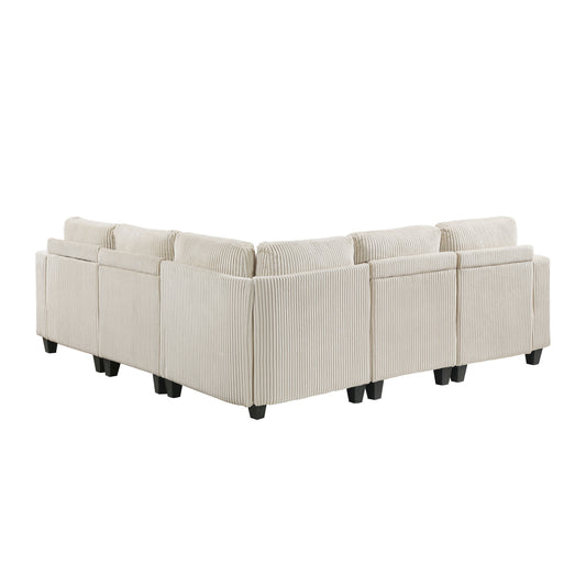 9650NBE*5SC - (5)5-Piece Sectional with Storage, Storage Pouches and Charging Ports