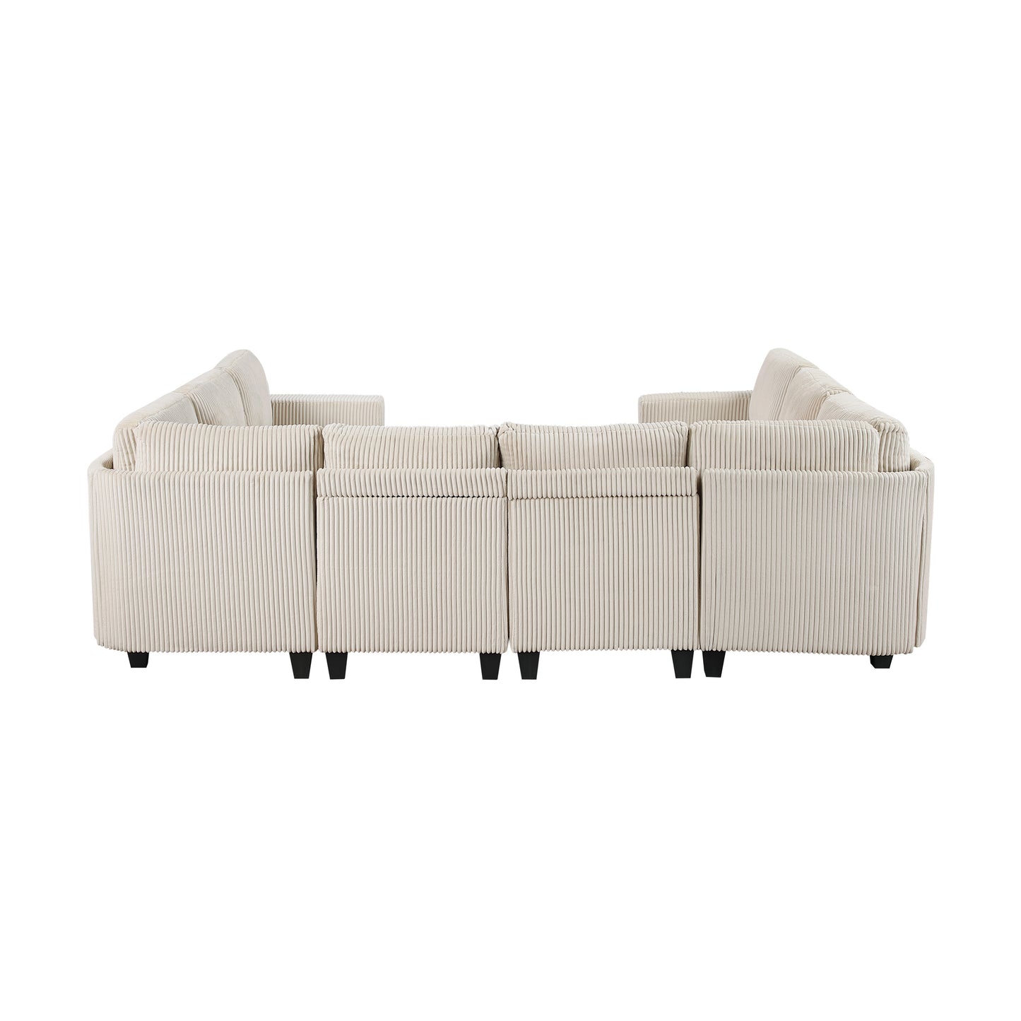 9650NBE*8SC - (8)8-Piece Sectional with Storage, Storage Pouches and Charging Ports