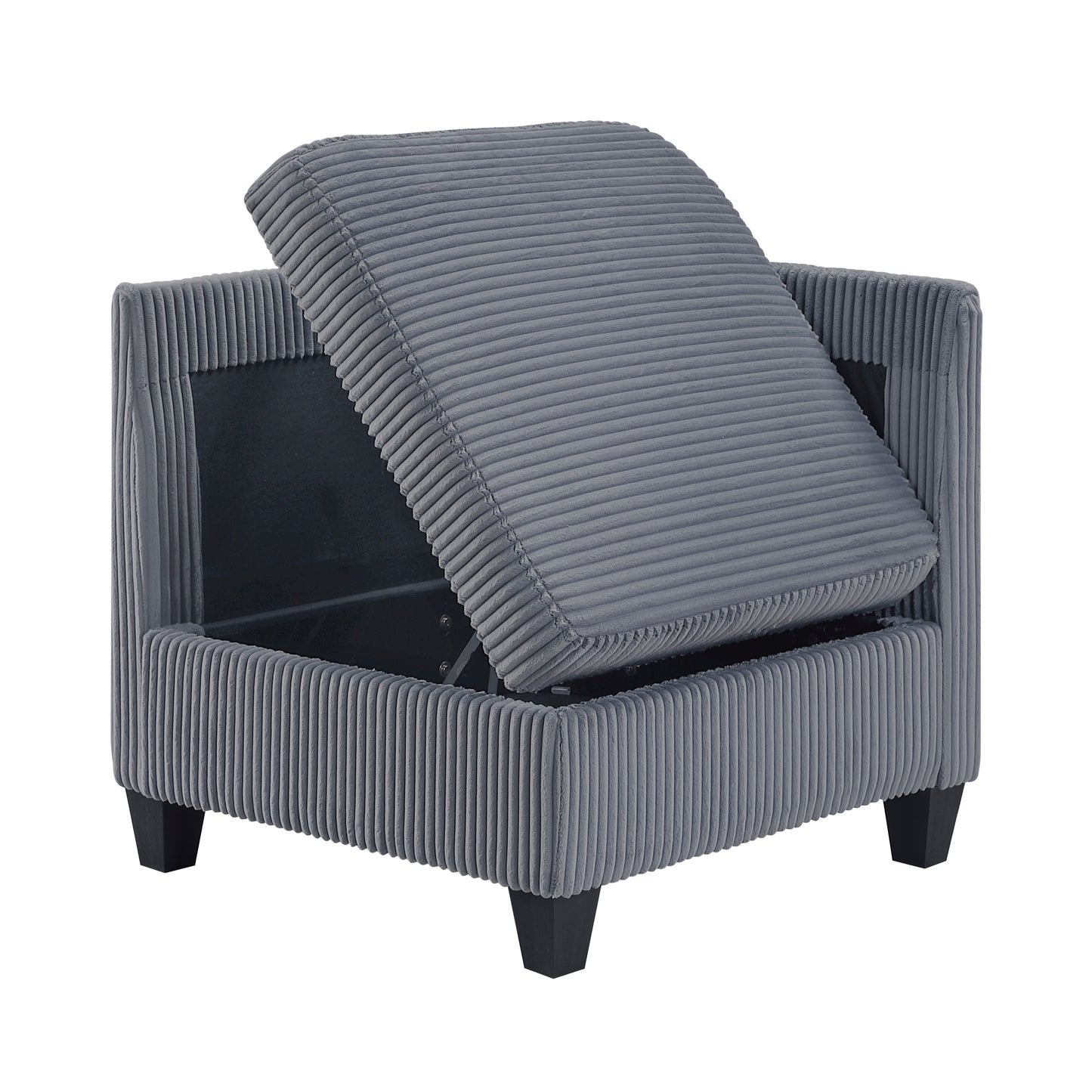 9650NDG*6SC - (6)6-Piece Sectional with Storage, Storage Pouches and Charging Ports