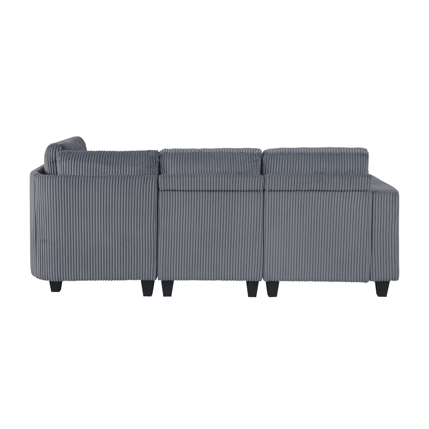 9650NDG*4SC - (4)4-Piece Sectional with Storage, Storage Pouches and Charging Ports