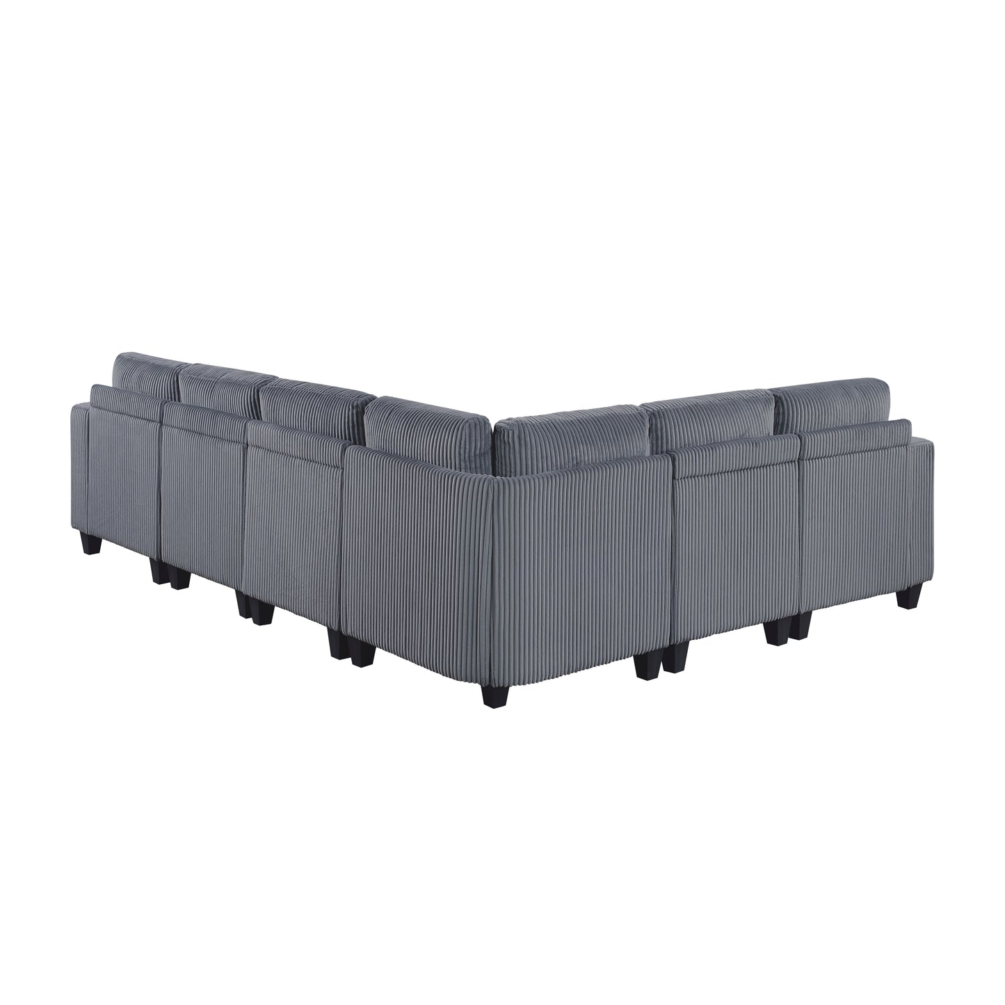 9650NDG*6SC - (6)6-Piece Sectional with Storage, Storage Pouches and Charging Ports