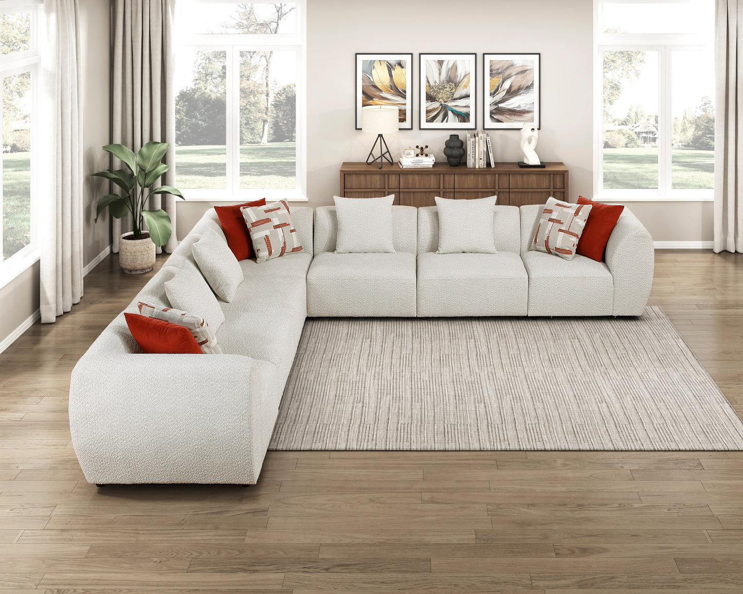 9669CN*73CR4AC - (7)7-Piece Modular Sectional