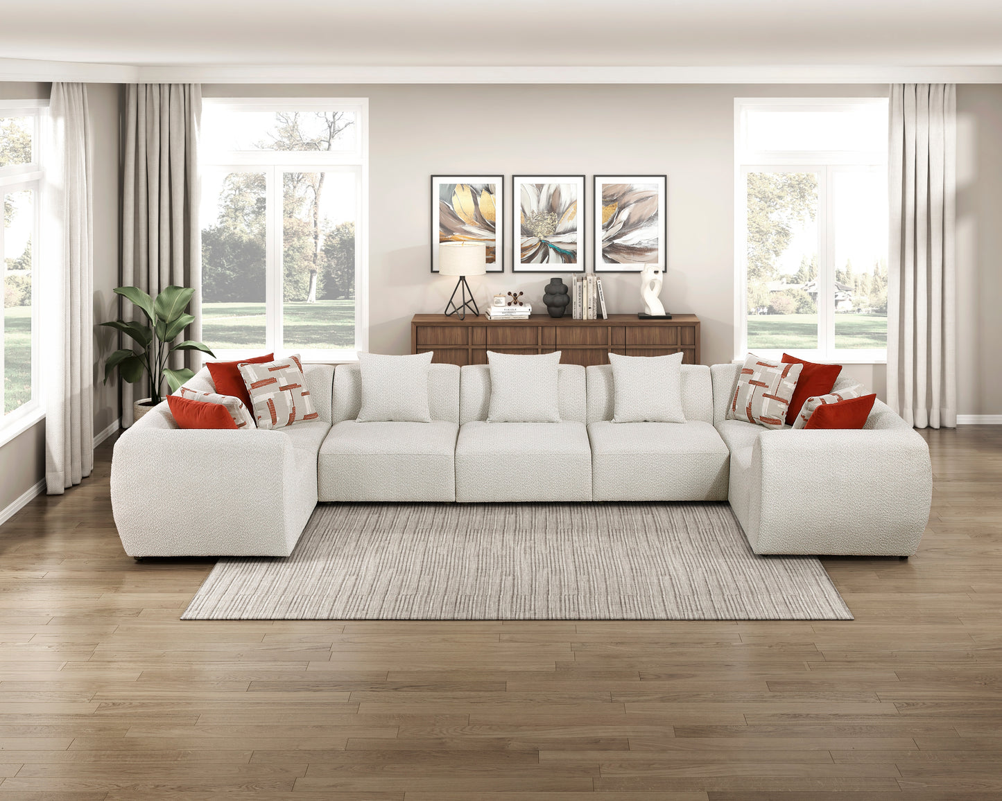 9669CN*74CR3AC - (7)7-Piece Modular Sectional