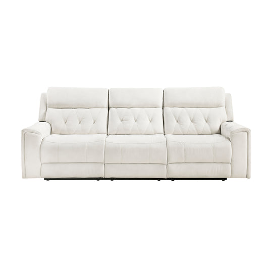 9670BE-3PWH - Power Double Reclining Sofa with Power Headrests, Hidden Arms Cup Holders and Charging Ports