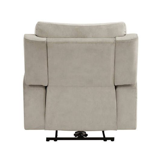 9670TP-1PWH - Power Reclining Chair with Power Headrest, Hidden Arms Cup Holders and Charging Ports