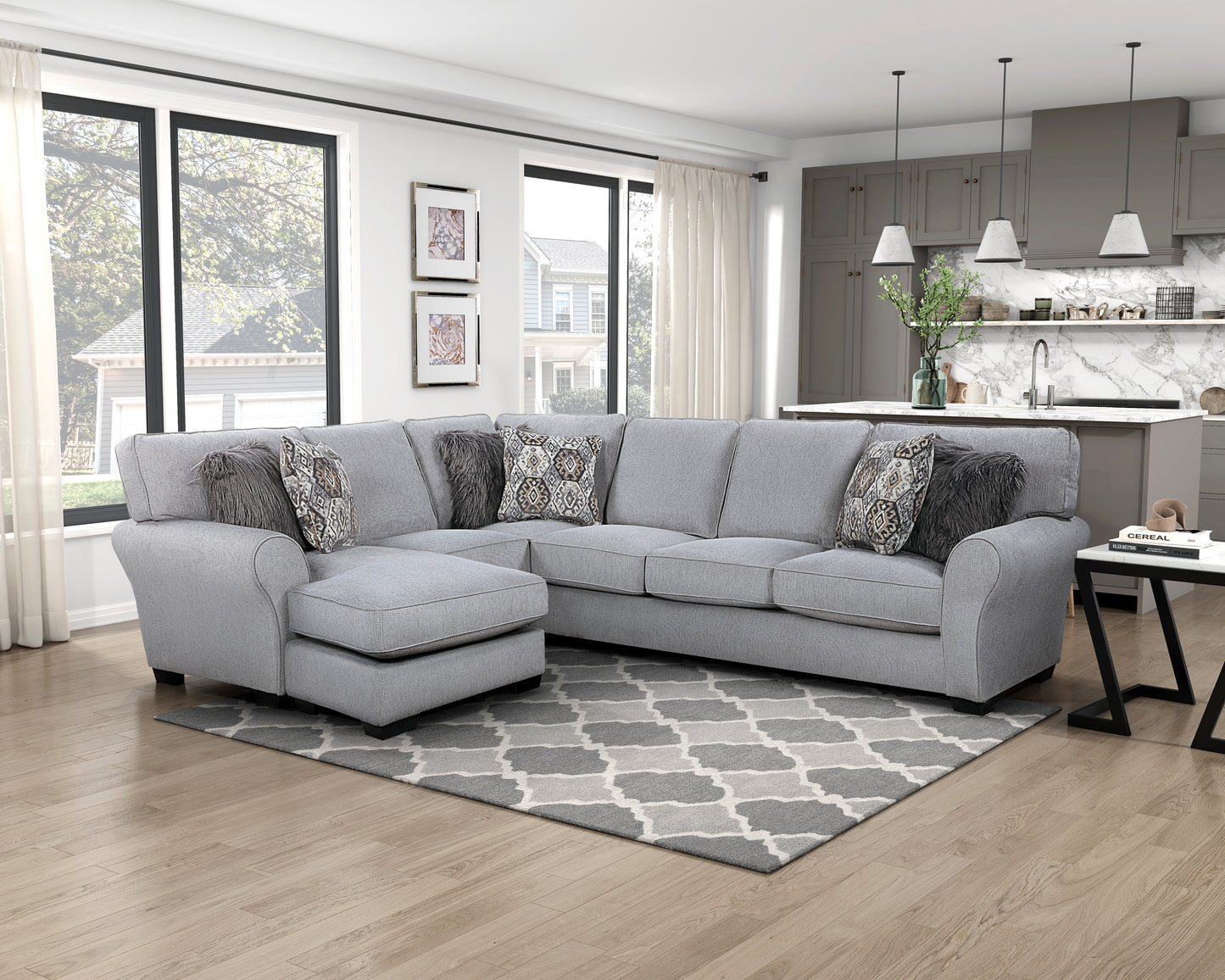 9679GY*SC - (2)2-Piece Reversible Sectional