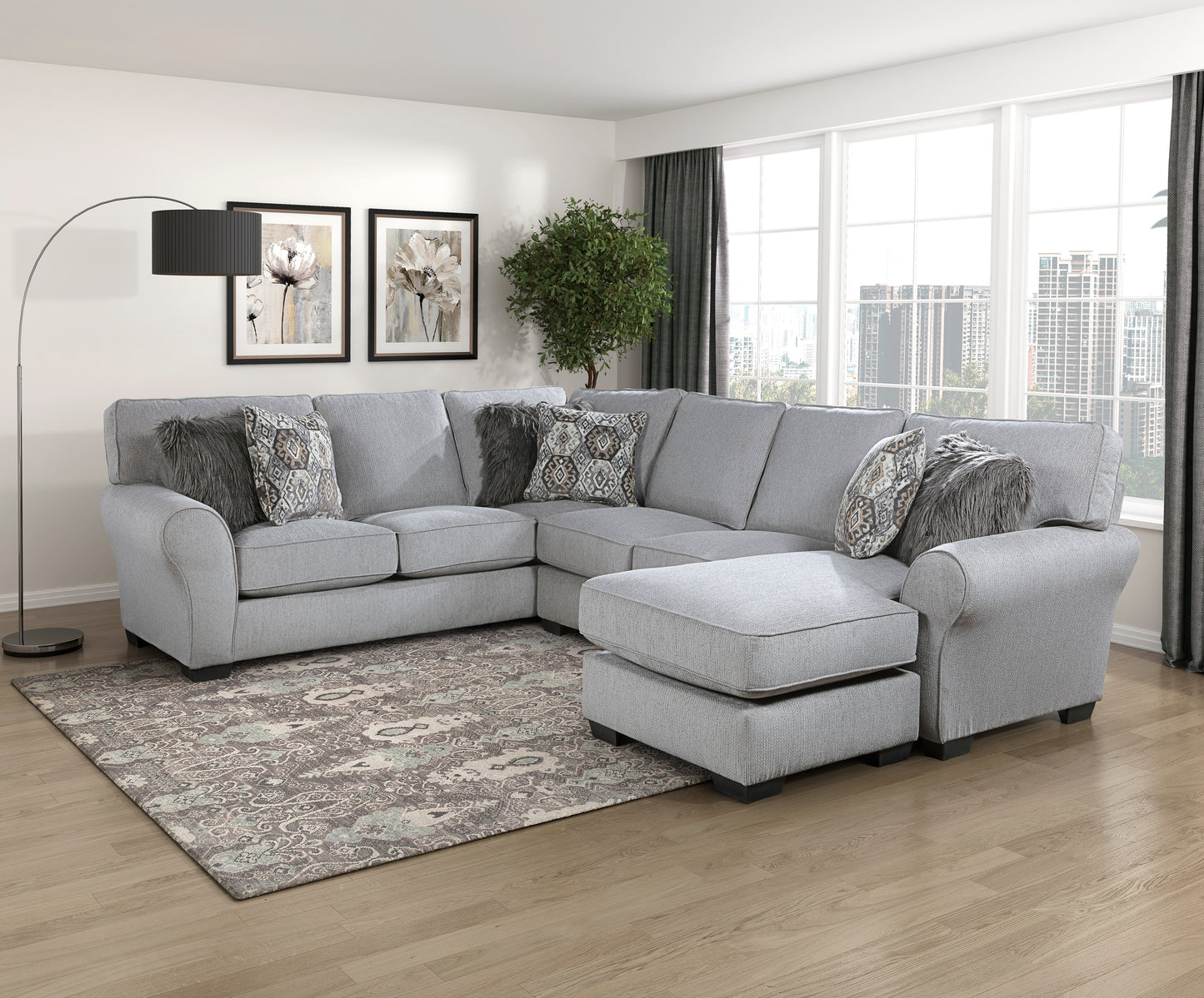 9679GY*SC - (2)2-Piece Reversible Sectional