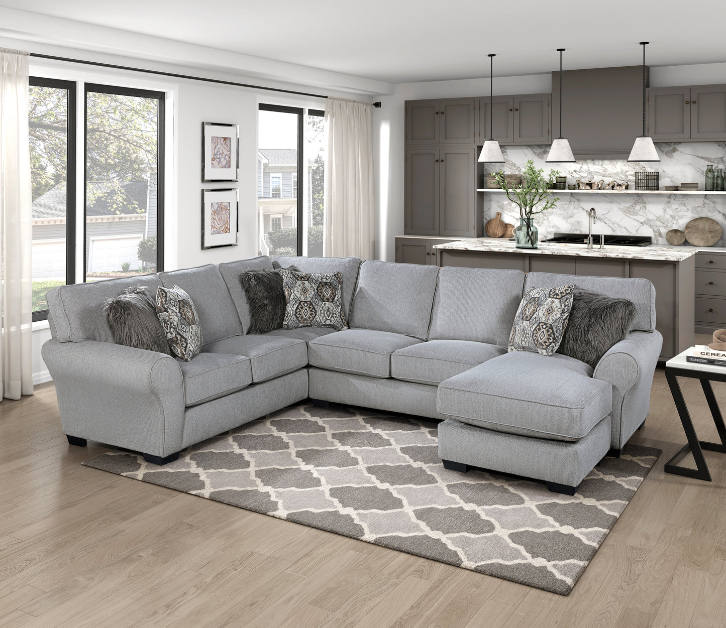9679GY*SC - (2)2-Piece Reversible Sectional