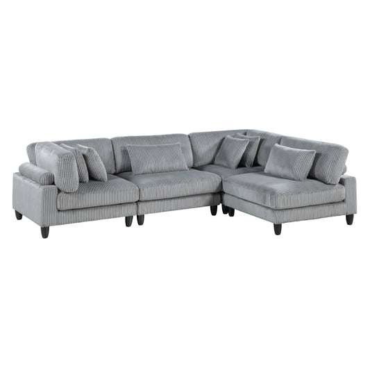 9688GY*42CR2AC - (4)4-Piece Modular Sectional