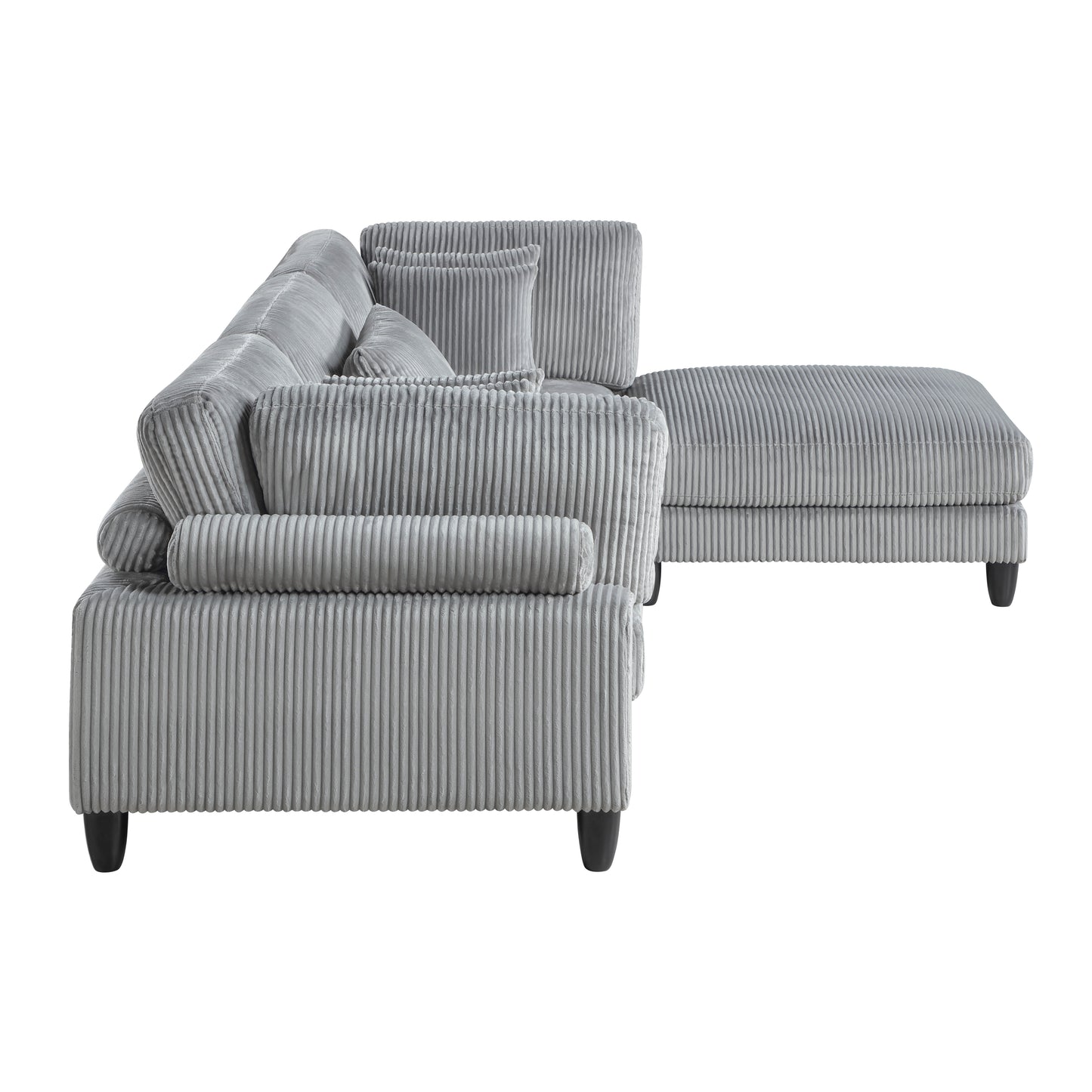 9688GY*42CRACOT - (4)4-Piece Modular Sectional with Ottoman