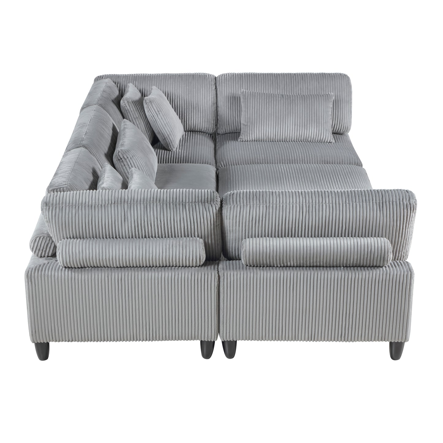 9688GY*62CR3ACOT - (6)6-Piece Modular Sectional with Ottoman