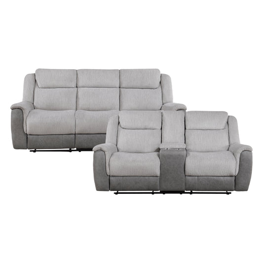 9703GY*2 - 2pc Set: Sofa, Love