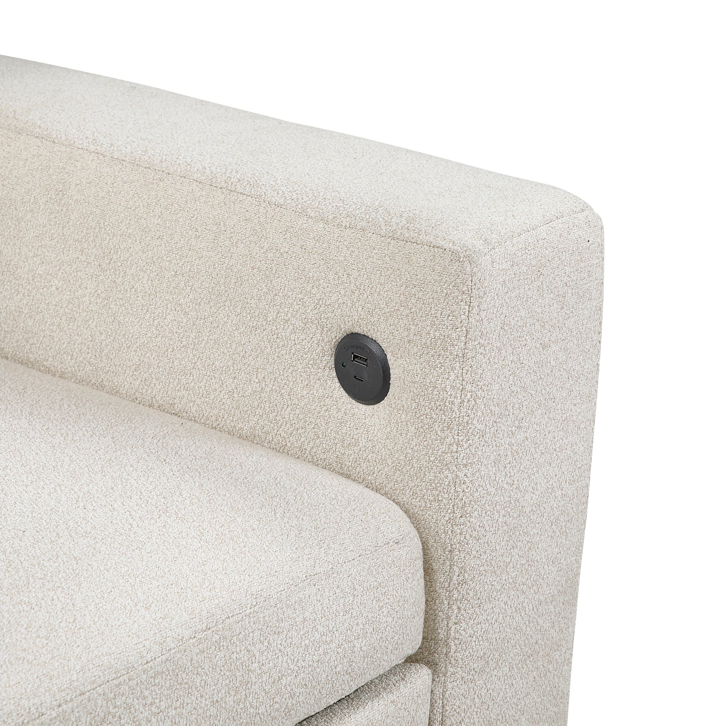 9705BE*32AVC - (3)Sectional with Reversible Chaise, Pull-out Bed, Shelves and Charging Ports