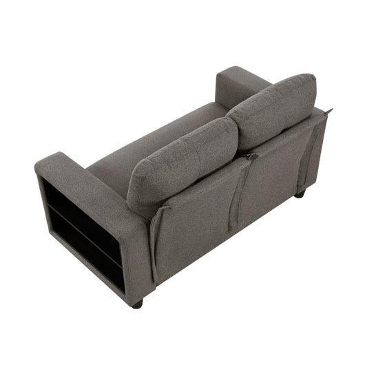 9705DB-2* - (2)Love Seat with Pull-out Bed, Shelves and Charging Ports