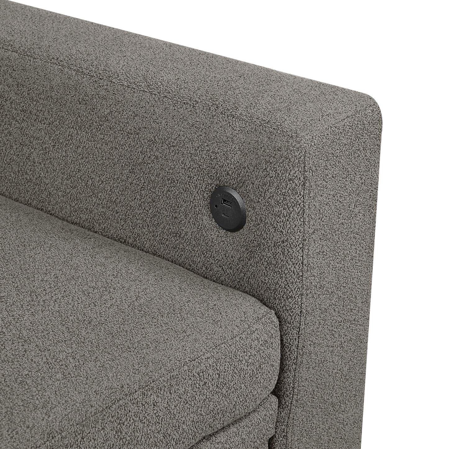 9705DB*32AVC - (3)Sectional with Reversible Chaise, Pull-out Bed, Shelves and Charging Ports