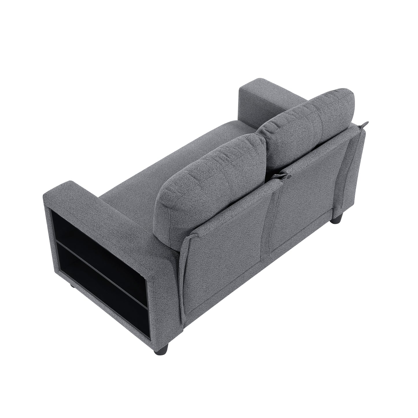 9705GY-2* - (2)Love Seat with Pull-out Bed, Shelves and Charging Ports