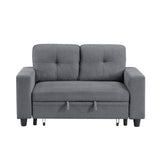 9705GY-2* - (2)Love Seat with Pull-out Bed, Shelves and Charging Ports