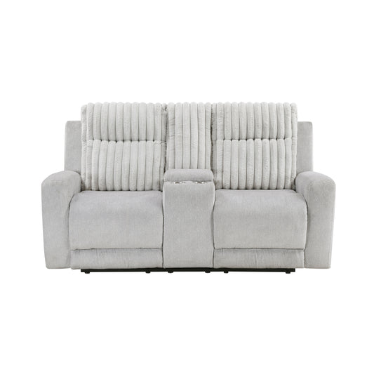 9728LGY-2 - Double Reclining Love Seat with Center Console