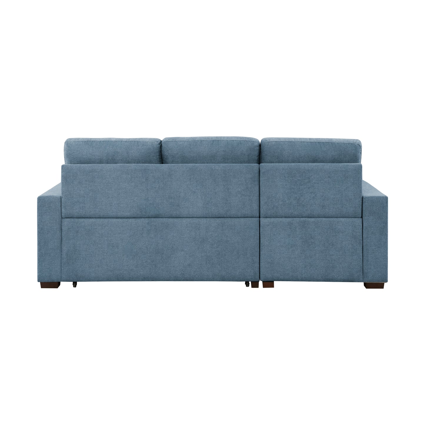 9816BU*2LCRL - (2)2-Piece Sectional with Left Chaise, Pull-out Bed and Hidden Storage