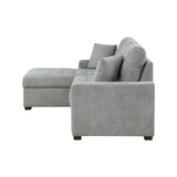9816GY*2LCRL - (2)2-Piece Sectional with Left Chaise, Pull-out Bed and Hidden Storage