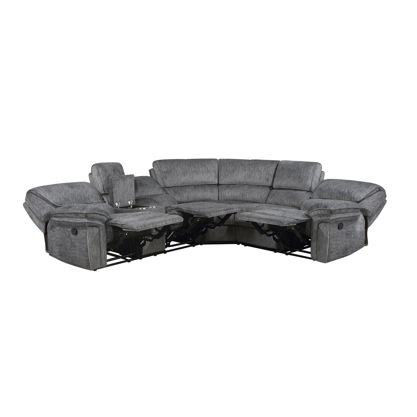 9913*32LCN2R - (3)3-Piece Reclining Sectional with Left Console