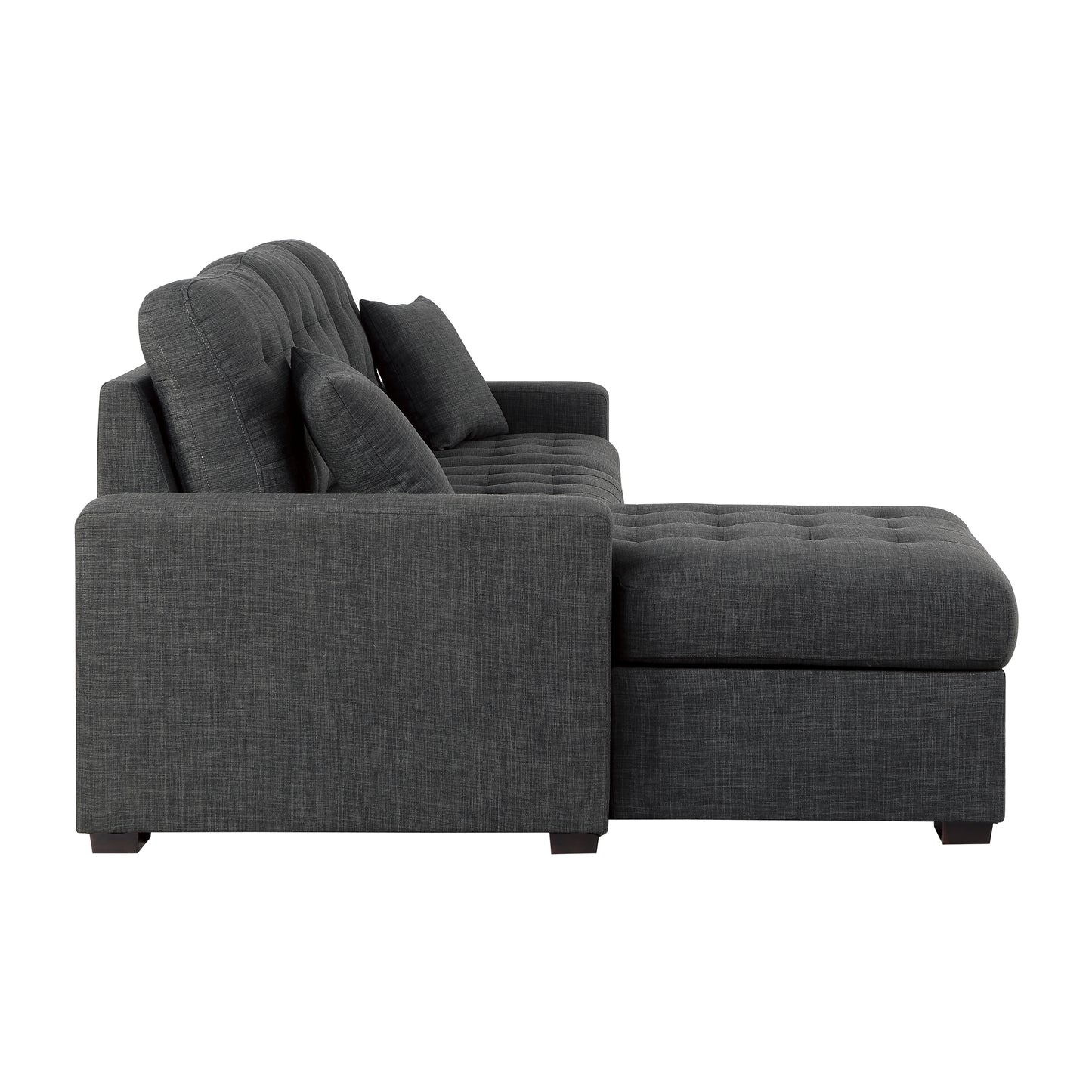 9916DG*2LCRL - (2)2-Piece Sectional with Pull-out Bed and Left Chaise with Hidden Storage
