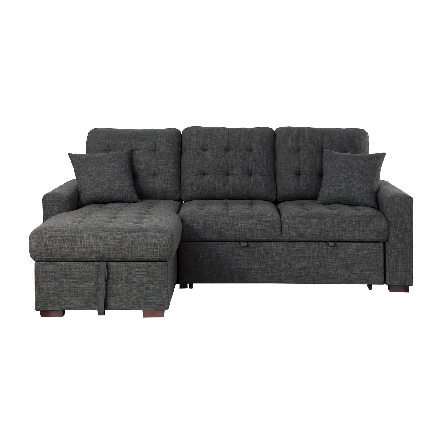 9916DG*2LCRL - (2)2-Piece Sectional with Pull-out Bed and Left Chaise with Hidden Storage