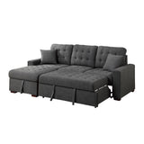 9916DG*2LCRL - (2)2-Piece Sectional with Pull-out Bed and Left Chaise with Hidden Storage