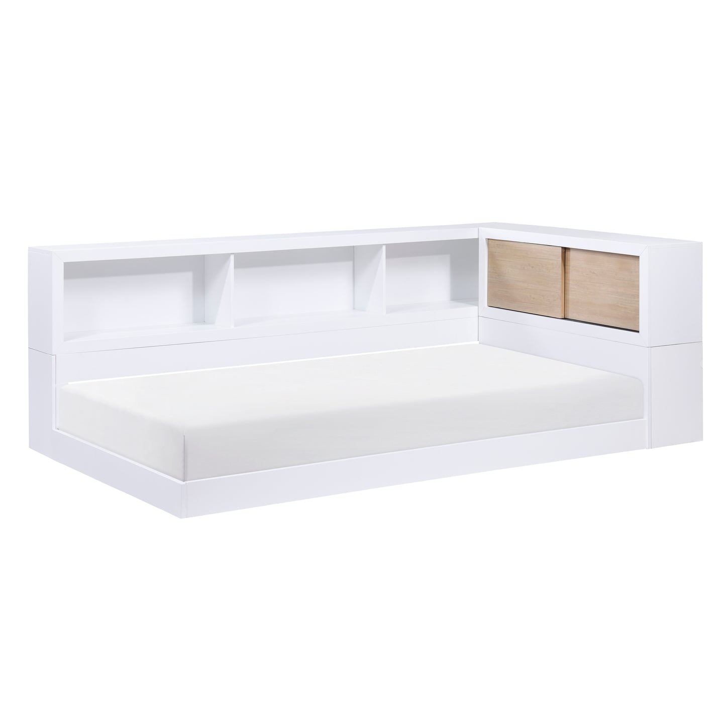 B2012BCT-1BC* - (4) Twin Bookcase Corner Bed